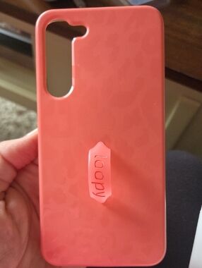Loopy Case Coral Pink Phone Case with Built-In Loop Grip Galaxy S23 Plus